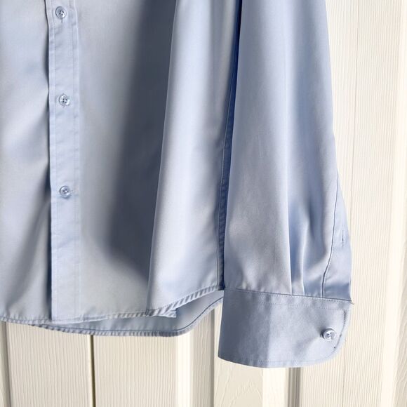 Flex Dress Shirt Mens Size M Light Blue Luxury Collection Designed in Italy - Picture 4 of 8